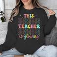 Groovy This Teacher Is Glowing Hello Summer End Of School Unisex Sweatshirt, Groovy Teacher Gifts, funny design Groovy This Teacher Is Glowing Hello Summer End Of School Unisex Sweatshirt, Groovy Teacher Gifts, funny design