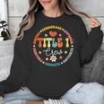 Groovy Title 1 Crew Cute Title 1 Reading Teacher Men Women Kids Unisex Sweatshirt, Groovy Teacher Gifts, funny design Groovy Title 1 Crew Cute Title 1 Reading Teacher Men Women Kids Unisex Sweatshirt, Groovy Teacher Gifts, funny design