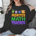Halloween Monster Math Teacher Men Women Unisex Sweatshirt, funny design