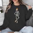 Halloween Skeleton Tap Dance Ballet Dance Teacher Unisex Sweatshirt, funny design