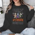 Halloween Teacher Creepin It Real With My 4th Grade Monsters Unisex Sweatshirt, 4th Grade Teacher Gifts, funny design