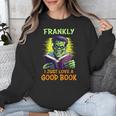 Halloween Teacher Librarian Frankenstein Reading Books Unisex Sweatshirt, funny design