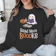 Halloween Teacher Women Cute Reading Ghost Read More Books Unisex Sweatshirt, funny design Halloween Teacher Women Cute Reading Ghost Read More Books Unisex Sweatshirt, funny design