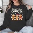 Hangin With My Cookies Gingerbread Christmas Teacher Unisex Sweatshirt, funny design