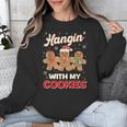 Hangin With My Cookies Gingerbread Man Xmas Teacher Unisex Sweatshirt, funny design Hangin With My Cookies Gingerbread Man Xmas Teacher Unisex Sweatshirt, funny design
