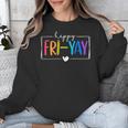 Happy Fri-Yay Fri Yay Teacher Student Friday Weekend Unisex Sweatshirt, funny design Happy Fri-Yay Fri Yay Teacher Student Friday Weekend Unisex Sweatshirt, funny design