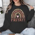 Happy Fri-Yay Friday Lovers Fun Teacher Leopard Rainbow Men Women Girls Kids Unisex Sweatshirt, funny design Happy Fri-Yay Friday Lovers Fun Teacher Leopard Rainbow Men Women Girls Kids Unisex Sweatshirt, funny design