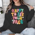 Happy To See Your Face Teacher Disco Ball Back To School Unisex Sweatshirt, funny design Happy To See Your Face Teacher Disco Ball Back To School Unisex Sweatshirt, funny design