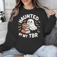 Haunted By My TBR Cute Ghost Book Reading Teacher Halloween Unisex Sweatshirt, funny design Haunted By My TBR Cute Ghost Book Reading Teacher Halloween Unisex Sweatshirt, funny design