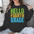 Hello Fourth Grade Shirt 4th Grade Boy Girl Student Teacher Unisex Sweatshirt, 4th Grade Teacher Gifts, funny design Hello Fourth Grade Shirt 4th Grade Boy Girl Student Teacher Unisex Sweatshirt, 4th Grade Teacher Gifts, funny design