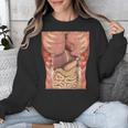 Human Muscles Organs Scary Anatomy Teacher Halloween Costume Unisex Sweatshirt, funny design