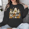 Inclusion Isn't Scary Mummy Boo Ghost Halloween SLP Teacher Unisex Sweatshirt, funny design Inclusion Isn't Scary Mummy Boo Ghost Halloween SLP Teacher Unisex Sweatshirt, funny design