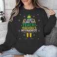 I Just Like To Teach Teaching My Favorite Christmas Teacher Unisex Sweatshirt, funny design I Just Like To Teach Teaching My Favorite Christmas Teacher Unisex Sweatshirt, funny design