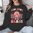 Kiss Your Brain Valentines Test Day Teacher Squad Kids Unisex Sweatshirt, funny design Kiss Your Brain Valentines Test Day Teacher Squad Kids Unisex Sweatshirt, funny design