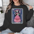 La Maestra Halloween Mexican Bingo Card Teacher Lottery Card Unisex Sweatshirt, funny design