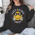 Lets Learn Today Shirt Smile Face 4K Teacher Back To School Unisex Sweatshirt, funny design