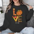Leopard Pumpkin Love Teacher Life Thanksgiving Fall Women Unisex Sweatshirt, funny design