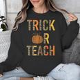 Leopard Trick Or Teach Halloween Teacher Costume Women Unisex Sweatshirt, funny design Leopard Trick Or Teach Halloween Teacher Costume Women Unisex Sweatshirt, funny design