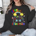 Level Up Your Education Gaming Inspired Teacher Gamers For Men Women Kids Unisex Sweatshirt, funny design