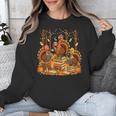 Librarian Turkey Reading Book Fall Thanksgiving Teacher Unisex Sweatshirt, funny design Librarian Turkey Reading Book Fall Thanksgiving Teacher Unisex Sweatshirt, funny design