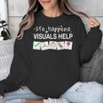 Life Happens Visuals Help Special Education Teacher Aide Unisex Sweatshirt, funny design Life Happens Visuals Help Special Education Teacher Aide Unisex Sweatshirt, funny design