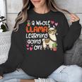 Llama Learning Teachers Students Alpaca Lover Back To School Unisex Sweatshirt, funny design Llama Learning Teachers Students Alpaca Lover Back To School Unisex Sweatshirt, funny design