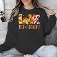 Love First Grade Happy Fall Thanksgiving Women 1st Teacher Unisex Sweatshirt, First Grade Teacher Gifts, funny design Love First Grade Happy Fall Thanksgiving Women 1st Teacher Unisex Sweatshirt, First Grade Teacher Gifts, funny design