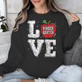 LOVE Kindergarten Teacher Student School Apple Unisex Sweatshirt, funny design LOVE Kindergarten Teacher Student School Apple Unisex Sweatshirt, funny design