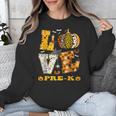 LOVE Pre-K Pumpkin Teacher Student Halloween Costume Unisex Sweatshirt, funny design LOVE Pre-K Pumpkin Teacher Student Halloween Costume Unisex Sweatshirt, funny design
