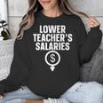 Lower Teacher's Salaries For Men Women Kids Unisex Sweatshirt, funny design Lower Teacher's Salaries For Men Women Kids Unisex Sweatshirt, funny design