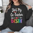Matching Co-Teacher Best Friend She's My Bestie Work Team Unisex Sweatshirt, Friend Gifts, funny design Matching Co-Teacher Best Friend She's My Bestie Work Team Unisex Sweatshirt, Friend Gifts, funny design