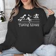 Melodic Humor Musician’s Playful Collection Musical Taking Notes Music Lovers Vintage Teachers Unisex Sweatshirt, funny design