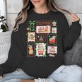 Merry And Bright Christmas Gingerbread Santa Book Teacher Unisex Sweatshirt, funny design Merry And Bright Christmas Gingerbread Santa Book Teacher Unisex Sweatshirt, funny design
