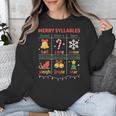 Merry Syllables Teacher Christmas Educational Kids Unisex Sweatshirt, funny design