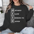 Mistakes Allow Thinking To Happen School Math Teacher Unisex Sweatshirt, funny design Mistakes Allow Thinking To Happen School Math Teacher Unisex Sweatshirt, funny design