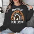 Montessori Teacher Halloween Boo Rainbow Leopard Halloween Unisex Sweatshirt, funny design Montessori Teacher Halloween Boo Rainbow Leopard Halloween Unisex Sweatshirt, funny design
