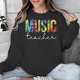 Music Teacher Tie Dye Appreciation Day Hello Back To School Men Women Unisex Sweatshirt, funny design