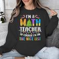 On The Nice List Christmas Math Teacher Women Men Unisex Sweatshirt, funny design On The Nice List Christmas Math Teacher Women Men Unisex Sweatshirt, funny design