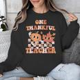 One Thankful Teacher Fall Leaves Thanksgiving Retro Unisex Sweatshirt, funny design One Thankful Teacher Fall Leaves Thanksgiving Retro Unisex Sweatshirt, funny design