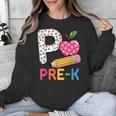 P Is For Pre K Teacher Student Pencil Apple Back To School Unisex Sweatshirt, funny design P Is For Pre K Teacher Student Pencil Apple Back To School Unisex Sweatshirt, funny design