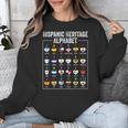 Hispanic Flags Alphabet Hearts Latin Heritage For Teacher Unisex Sweatshirt, funny design