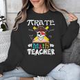 Pirate Math Teacher Skull Pirate Halloween Costume Unisex Sweatshirt, funny design