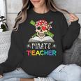 Pirate Teacher Halloween Skull Adult Unisex Sweatshirt, funny design