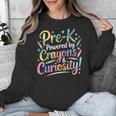 Pre-K Crayons & Curiosity Preschool Teachers Life Tie Dye Unisex Sweatshirt, funny design