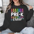 Pre-K Crew Teacher Team Squad Hello Back School Graduation Unisex Sweatshirt, funny design