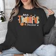 Preppy One Thankful Teacher Coquette Thanksgiving Teacher Unisex Sweatshirt, funny design Preppy One Thankful Teacher Coquette Thanksgiving Teacher Unisex Sweatshirt, funny design