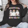 Preschool Boo Crew Groovy Halloween Floral Ghost Teacher Men Women Kids Unisex Sweatshirt, Groovy Teacher Gifts, funny design Preschool Boo Crew Groovy Halloween Floral Ghost Teacher Men Women Kids Unisex Sweatshirt, Groovy Teacher Gifts, funny design