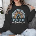 Preschool Teacher Leopard Boho Rainbow Back To School Unisex Sweatshirt, funny design Preschool Teacher Leopard Boho Rainbow Back To School Unisex Sweatshirt, funny design