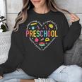 Preschool Teacher Pre-K Heart First Day Of Preschool Kids Unisex Sweatshirt, funny design