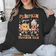 Pumpkin Spice Makes Teacher Nice Retro Fall Spooky Season Unisex Sweatshirt, funny design Pumpkin Spice Makes Teacher Nice Retro Fall Spooky Season Unisex Sweatshirt, funny design